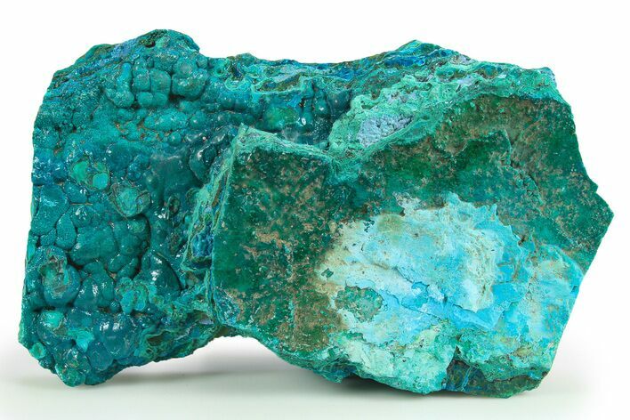 Brilliant Teal Botryoidal Chrysocolla and Malachite - Chile #299553